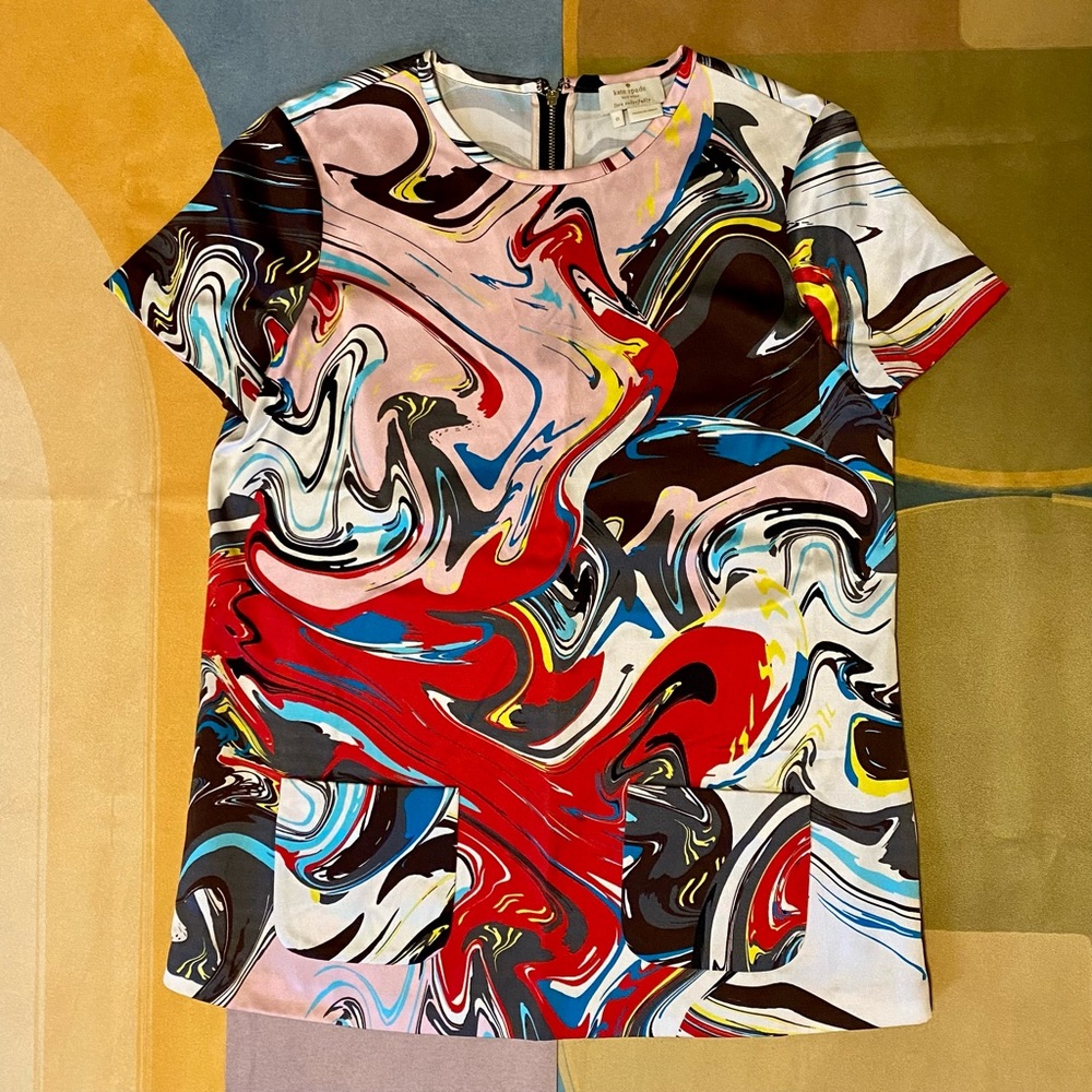 Kate Spade marble print library top size 0